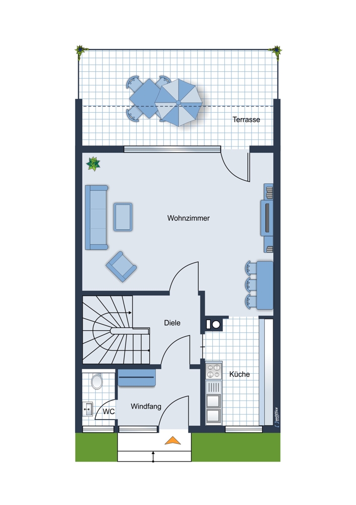 Erdgeschoss Reihenmittelhaus Germering / Harthaus