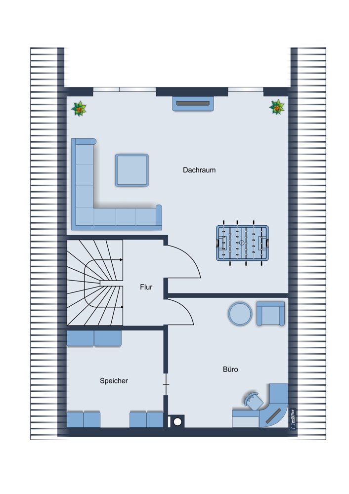 Grundriss DG Reihenmittelhaus Puchheim / Puchheim-Bahnhof
