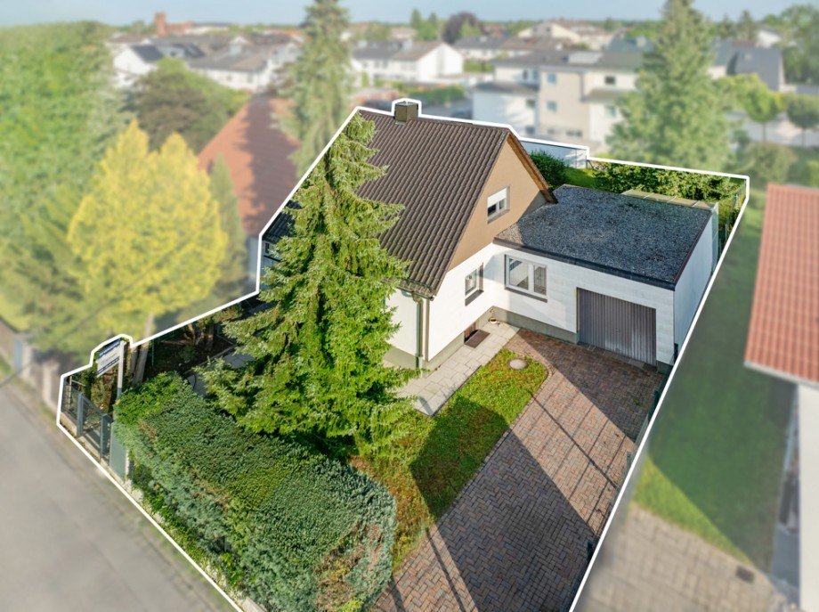 Luftbild Doppelhaush�lfte Germering