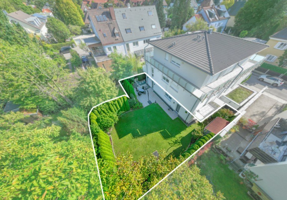 Blick von oben Erdgeschosswohnung M�nchen / Pasing-Obermenzing