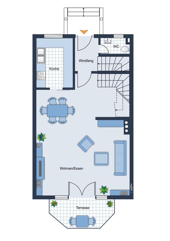 Erdgeschoss Reihenmittelhaus Germering