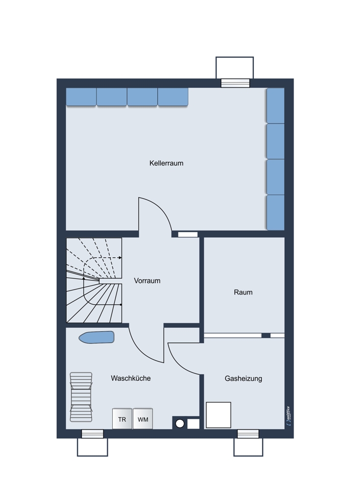 Grundriss Keller Reihenmittelhaus Puchheim / Puchheim-Bahnhof
