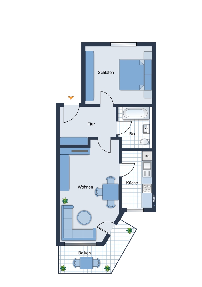 Grundriss Etagenwohnung Germering / Unterpfaffenhofen