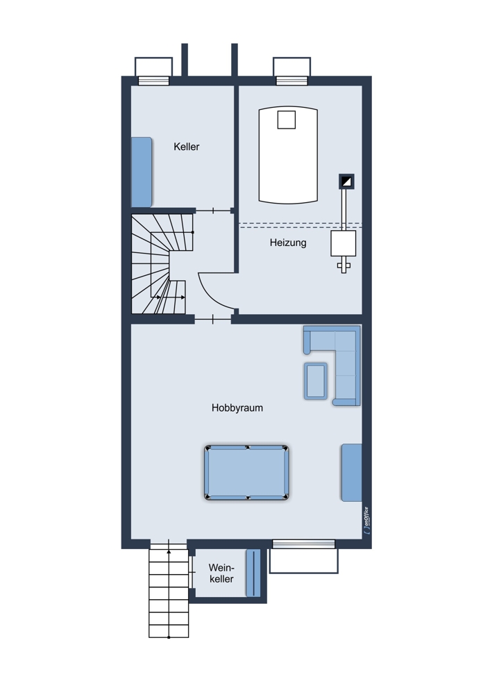 Kellergeschoss Reihenmittelhaus Germering