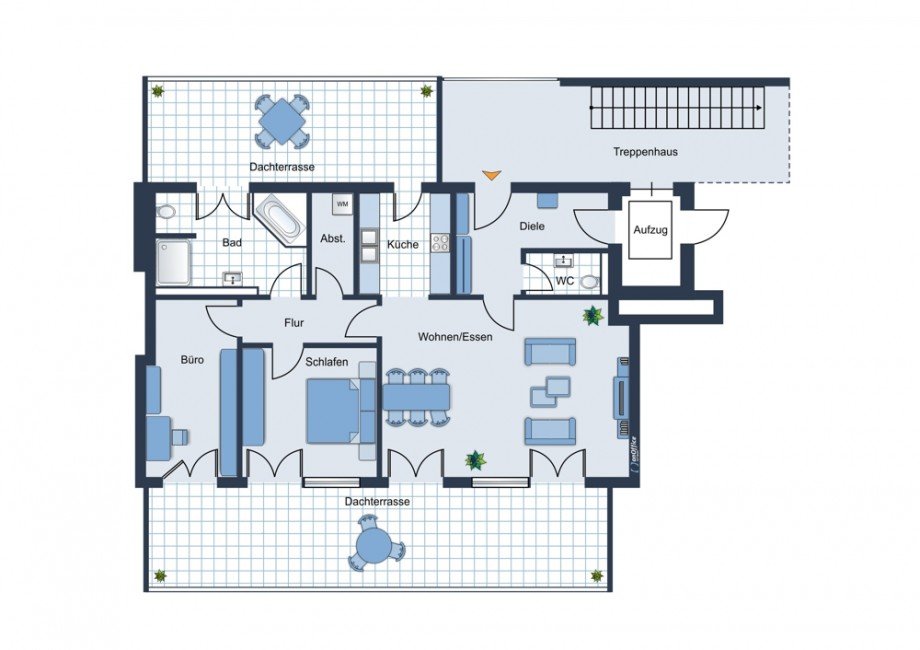 Grundriss Penthousewohnung Puchheim / Puchheim-Bahnhof