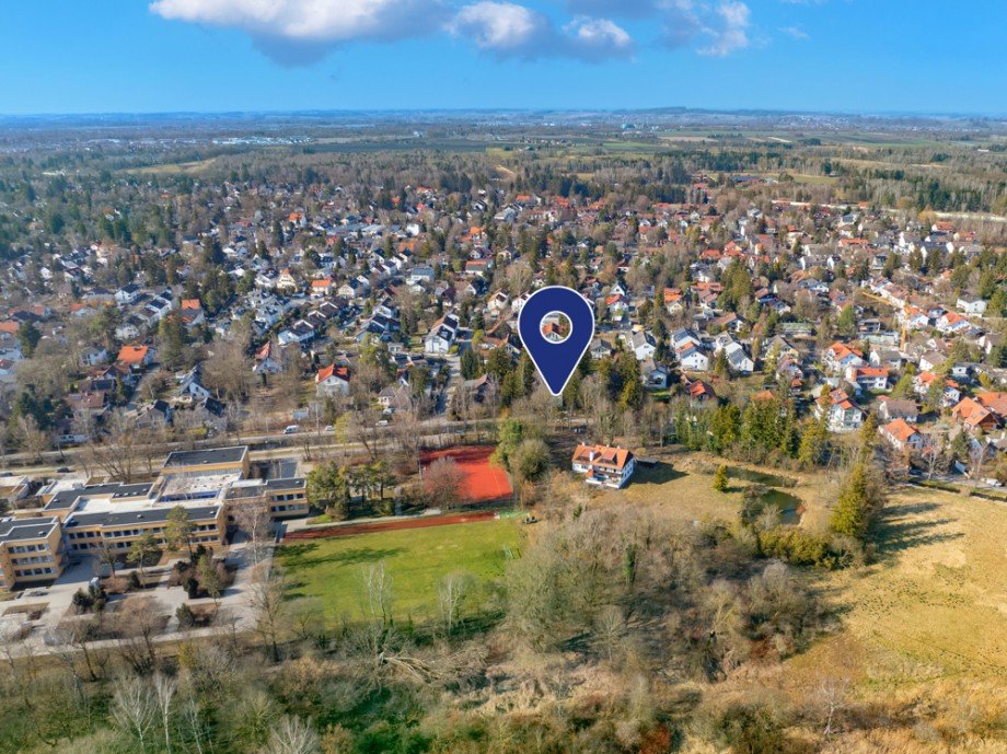 Luftbild Mehrfamilienhaus Gr�benzell