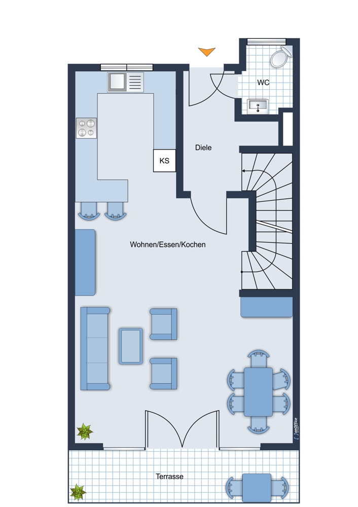 Erdgeschoss Reihenmittelhaus Germering