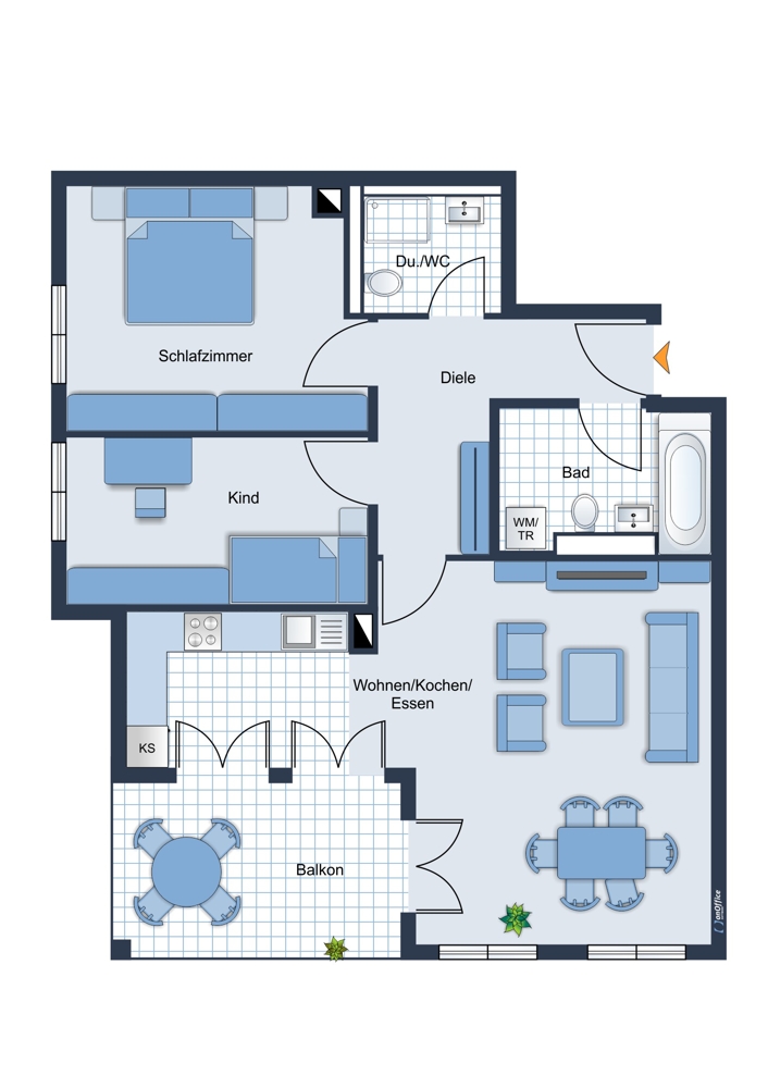 Grundriss Etagenwohnung M�nchen