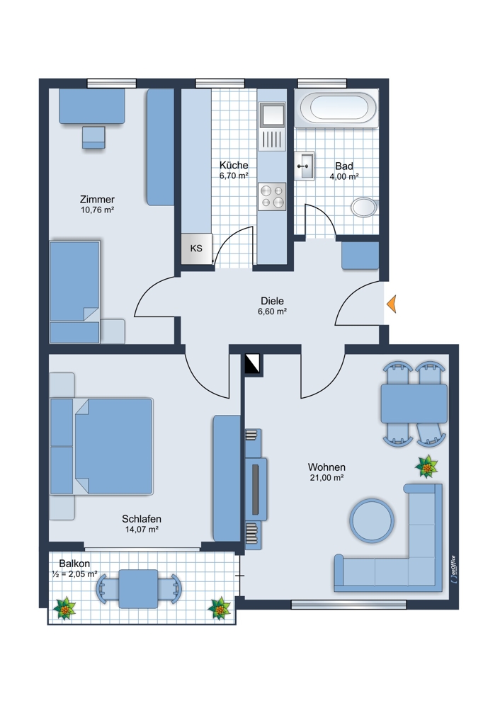 Grundriss Etagenwohnung M�nchen