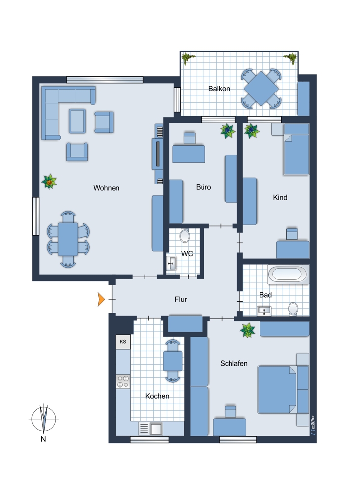 Grundriss Etagenwohnung Germering