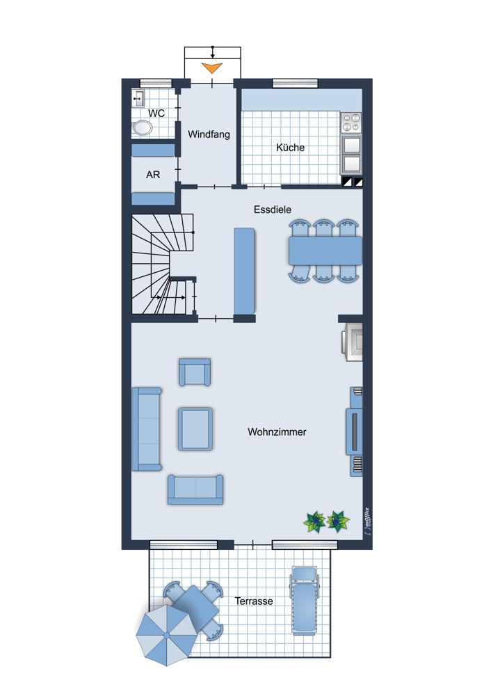 Erdgeschoss Reihenmittelhaus Germering