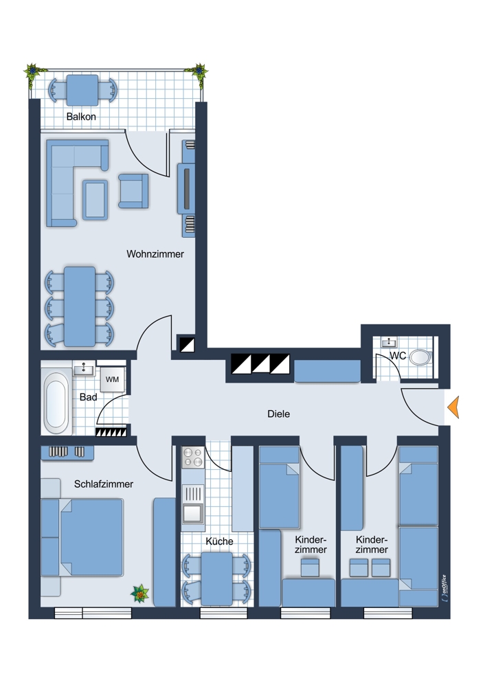 Grundriss Etagenwohnung Germering