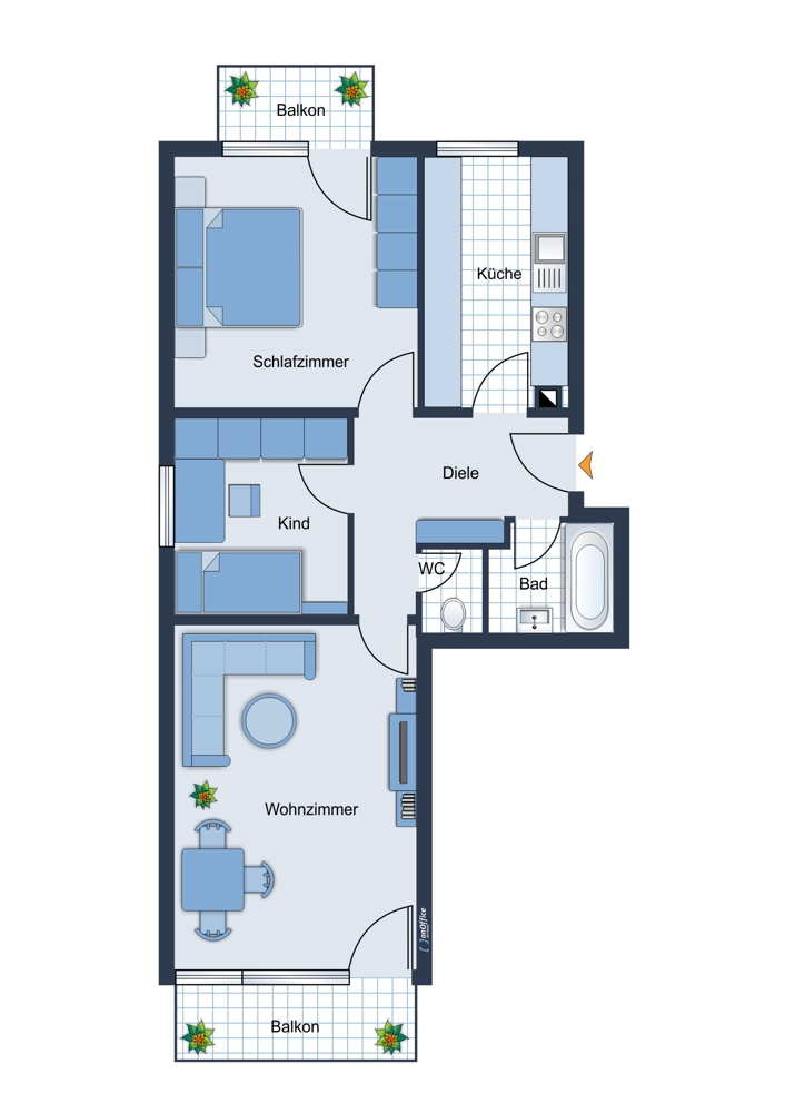 Grundriss Etagenwohnung Germering