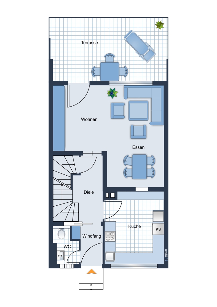 Erdgeschoss Reiheneckhaus Olching