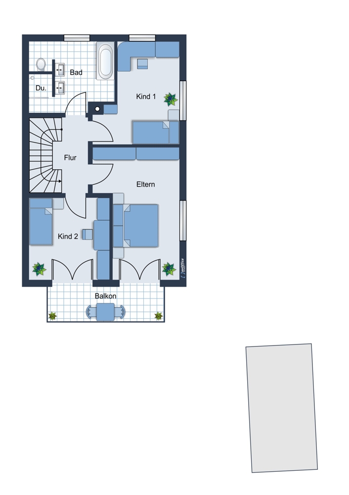 Grundriss 1. OG Doppelhaush�lfte Germering