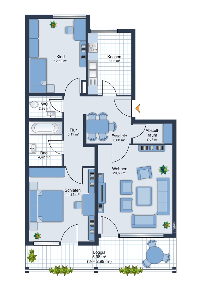 Grundriss Etagenwohnung Germering