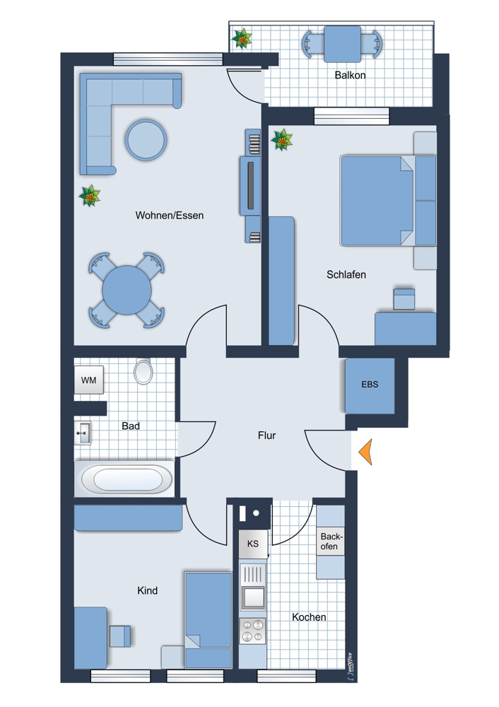 Grundriss Etagenwohnung Germering / Neugermering