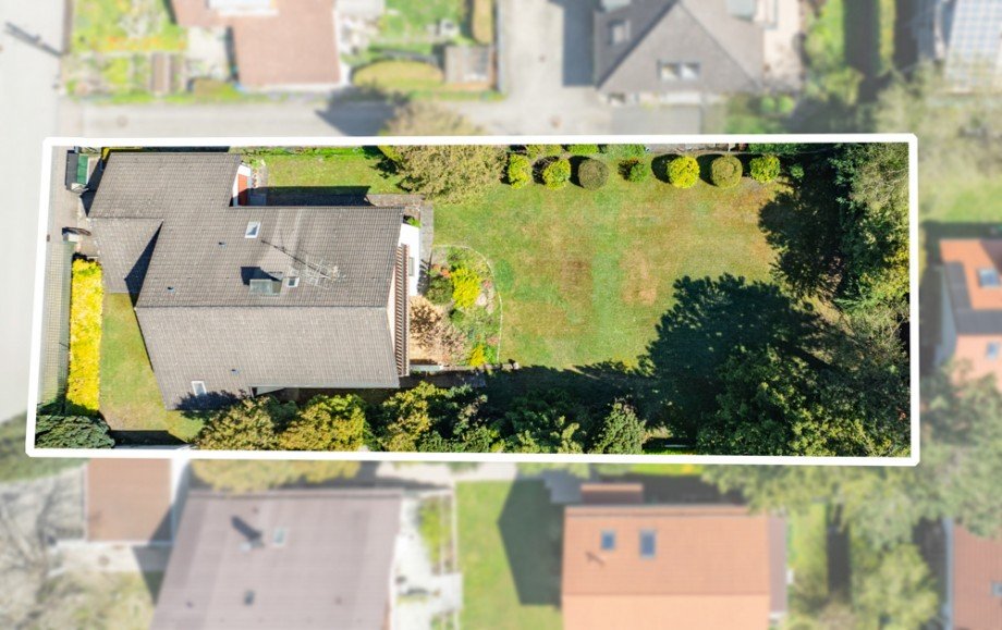 Drohnenbild von oben Einfamilienhaus Puchheim / Puchheim-Bahnhof